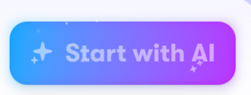 Start with AI gradient button with sparkles